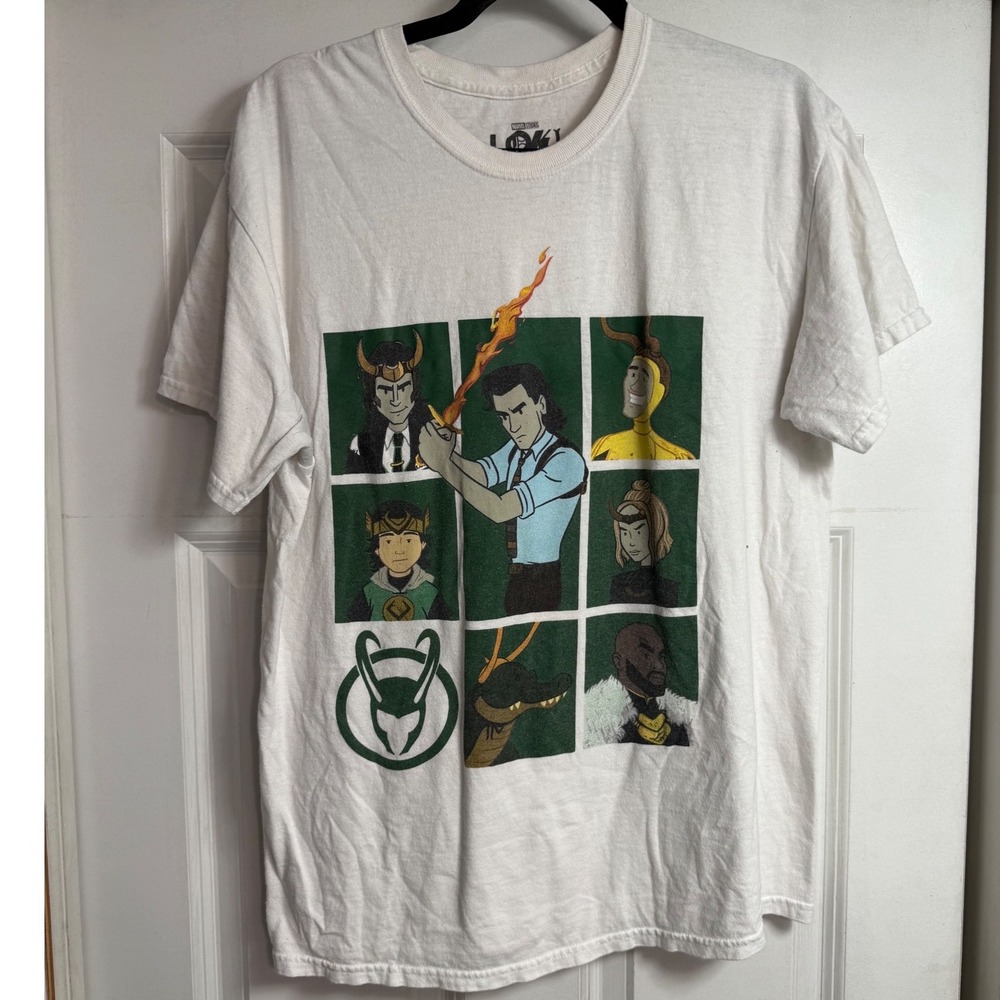 Marvel Studios Loki Variants Graphic T-Shirt Mens Large White Short Sleeve MCU